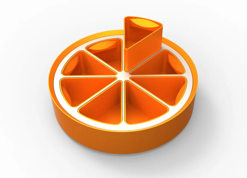 Hộp đựng đồ hình múi cam Orange Slice Drawer Storage - Image 1