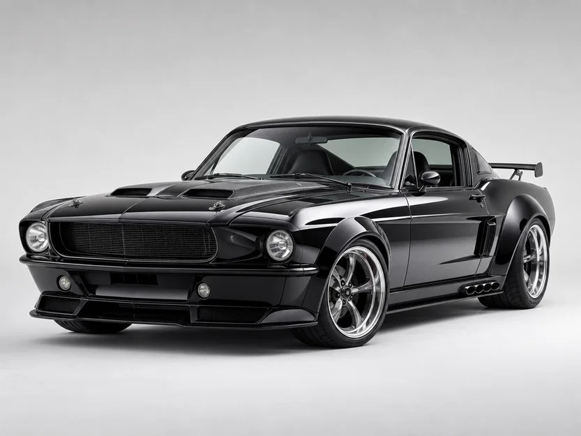 Mô hình Ford Mustang Fastback 1965-1968 phong cách đua cho in 3D - Image 1