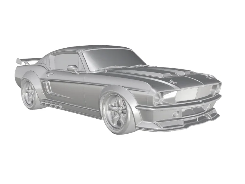 Mô hình Ford Mustang Fastback 1965-1968 phong cách đua cho in 3D - Image 2