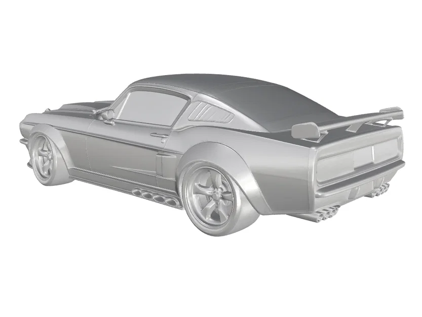Mô hình Ford Mustang Fastback 1965-1968 phong cách đua cho in 3D - Image 3