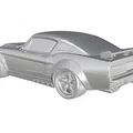 Mô hình Ford Mustang Fastback 1965-1968 phong cách đua cho in 3D - Thumbnail 3