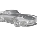 Mô hình in 3D xe đua cổ điển FIAT 8V Supersonic Ghia 1953 - Thumbnail 2