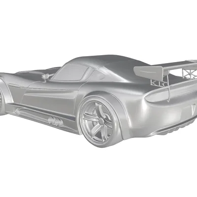 Mô hình in 3D xe Dodge Viper GTS 1996-2002 Racing hầm hố