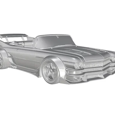 Mô hình 3D xe đua Cadillac Serie 62 Convertible 1959 ấn tượng