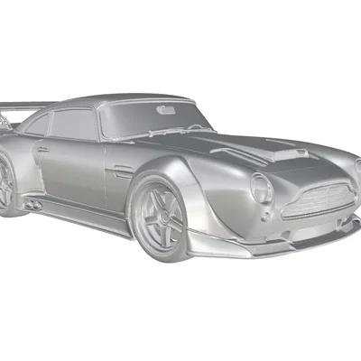 Mô hình 3D xe đua cổ điển Aston Martin DB4 GT DB5 1959-1965