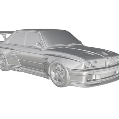 Mô hình 3D xe đua BMW E30 M3 1986-1991 cực chi tiết