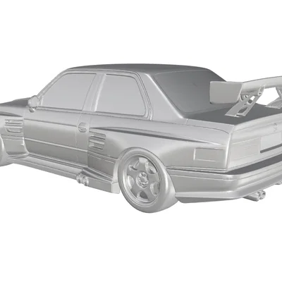 Mô hình 3D xe đua BMW E30 M3 1986-1991 cực chi tiết
