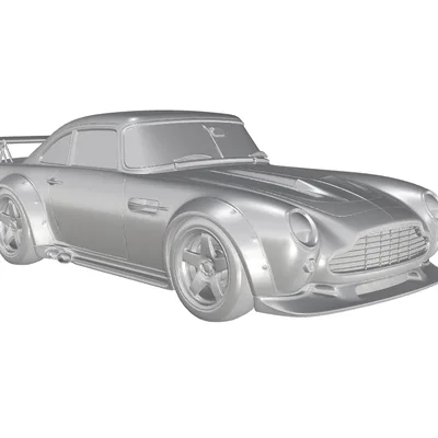 Mô hình 3D xe đua cổ điển Aston Martin DB2 4 MK II 1955
