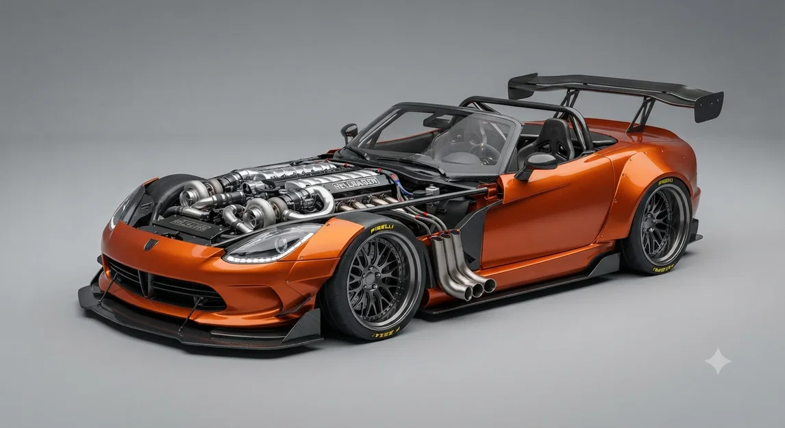 Mô hình siêu xe Roadster American Style Racing #5 in 3D chất lượng cao - Image 1
