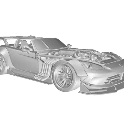 Mô hình siêu xe Roadster American Style Racing #5 in 3D chất lượng cao