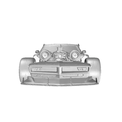 Mô hình xe đua Roadster American Style Racing hầm hố (File 3D)