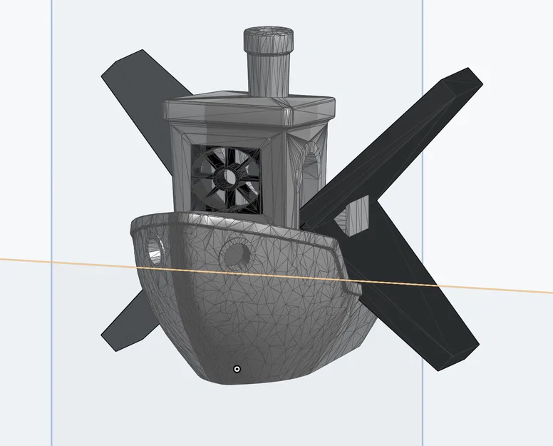 Mô hình 3D vui nhộn: Benchy kết hợp Tie-Fighter (Tie-Raptor) - Image 1