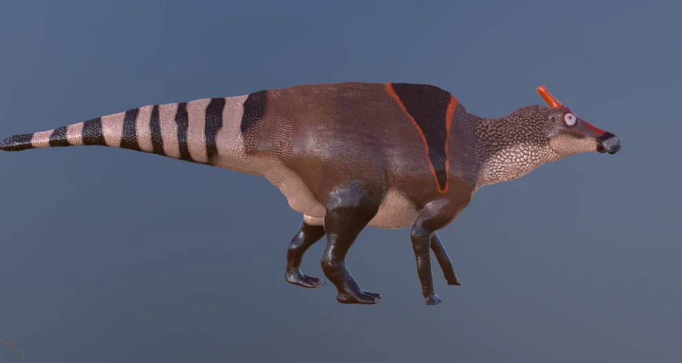 Mô hình 3D Khủng long Saurolophus chi tiết - Hadrosaur tiền sử - Image 1
