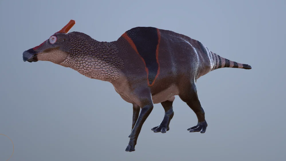 Mô hình 3D Khủng long Saurolophus chi tiết - Hadrosaur tiền sử - Image 2