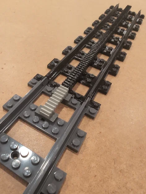Đường ray có răng cưa 3D cho tàu hỏa LEGO (Cog Train Track) - Image 1