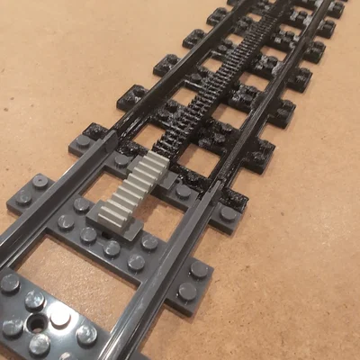 Đường ray có răng cưa 3D cho tàu hỏa LEGO (Cog Train Track)
