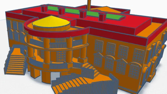 Mô hình 3D Nhà Trắng (The White House) - Tệp in kiến trúc đẹp mắt - Image 1