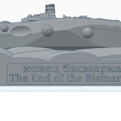 Mô hình 3D thiết giáp hạm Bismarck đang chìm - Bản tái hiện lịch sử