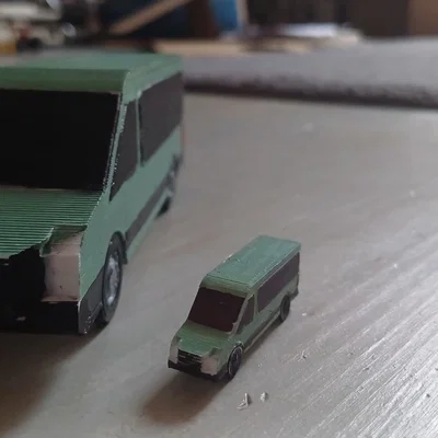 Mô hình đồ chơi xe tải chở hàng (cargo van)