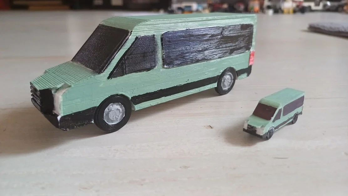 Mô hình đồ chơi xe tải chở hàng (cargo van) - Image 2