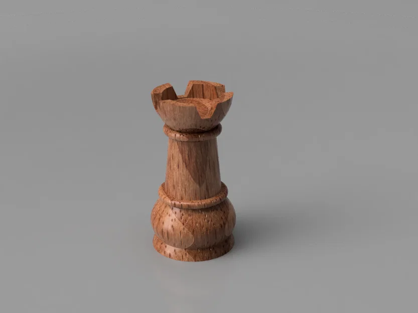 Mô hình quân xe cờ vua Tower v 2 - Tải file in 3D STL miễn phí - Image 1