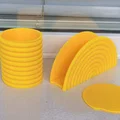 Bộ decor phong cách Ốc sên: giá đựng khăn giấy, ống đựng đồ và đế để cà phê - Thumbnail 5
