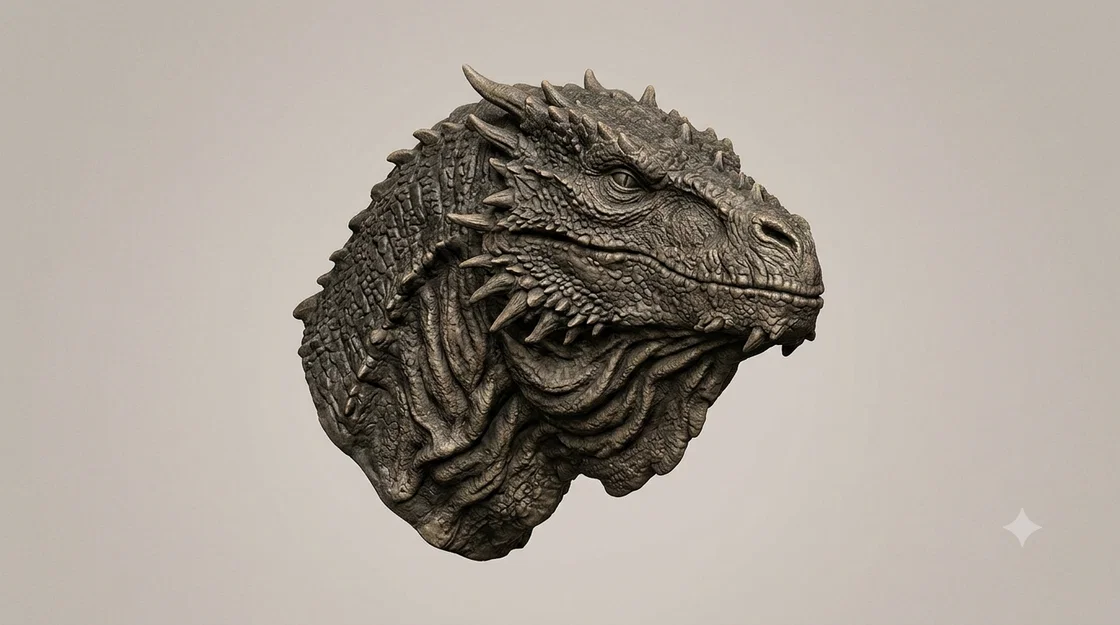 Mô hình tượng đầu rồng Vhagar (vgahar bust) in 3D siêu chi tiết - Image 1