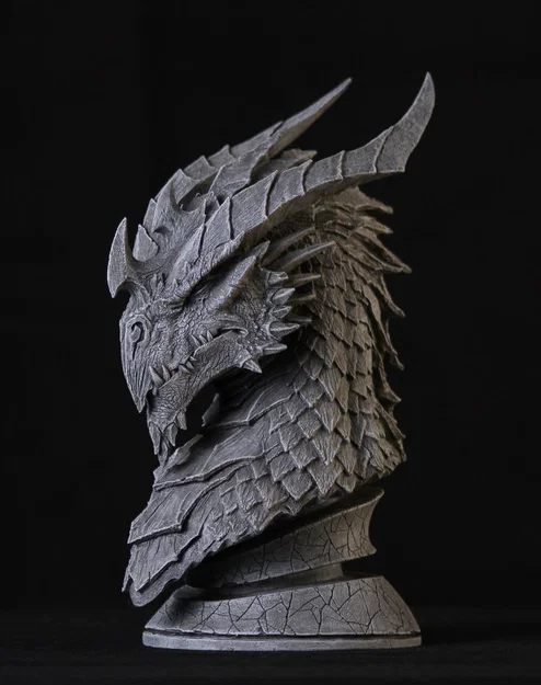 Mô hình tượng đầu rồng Dragon Bust V2 - Đồ trang trí in 3D đẳng cấp - Image 1