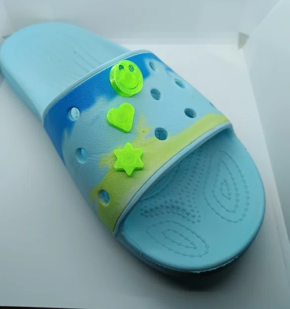 Bộ sưu tập charm hoa, ngôi sao, mặt cười, trái tim và chữ cái cho dép clogs - Image 3