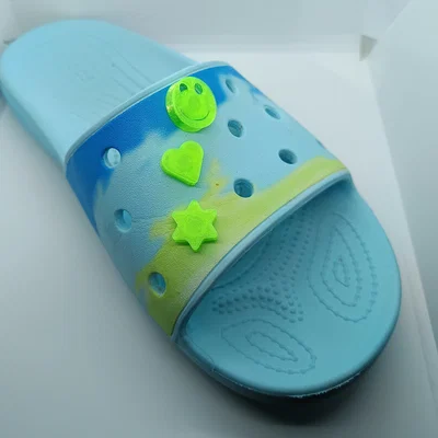 Bộ sưu tập charm hoa, ngôi sao, mặt cười, trái tim và chữ cái cho dép clogs