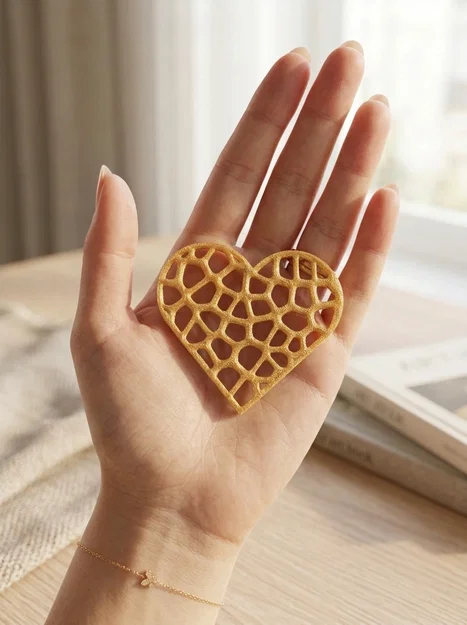 Trái Tim Trang Trí Phong Cách Voronoi - Image 2