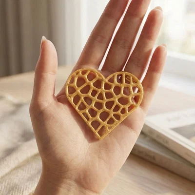 Trái Tim Trang Trí Phong Cách Voronoi