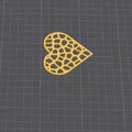 Trái Tim Trang Trí Phong Cách Voronoi - Thumbnail 3