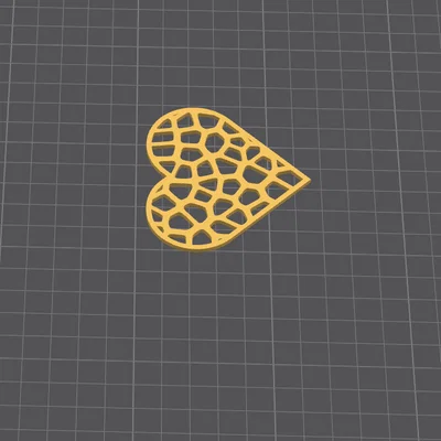 Trái Tim Trang Trí Phong Cách Voronoi