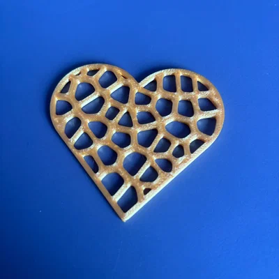 Trái Tim Trang Trí Phong Cách Voronoi