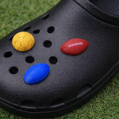 Bộ Charm Clog Hình Bóng Thể Thao - Football, Soccer và Rugby