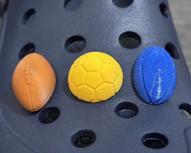Bộ Charm Clog Hình Bóng Thể Thao - Football, Soccer và Rugby - Image 2