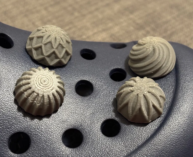 Charm Clog Bán Cầu Hình Học – Tinh Tế Với In 3D - Image 2