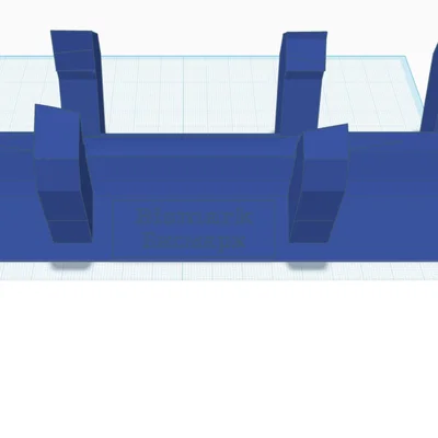 Mô hình tàu chiến Bismarck và đế trưng bày 3D