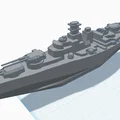 Mô hình tàu chiến Bismarck và đế trưng bày 3D - Thumbnail 2