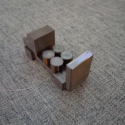 Mô hình xe tải chở kiện cỏ khô 3D in dễ dàng