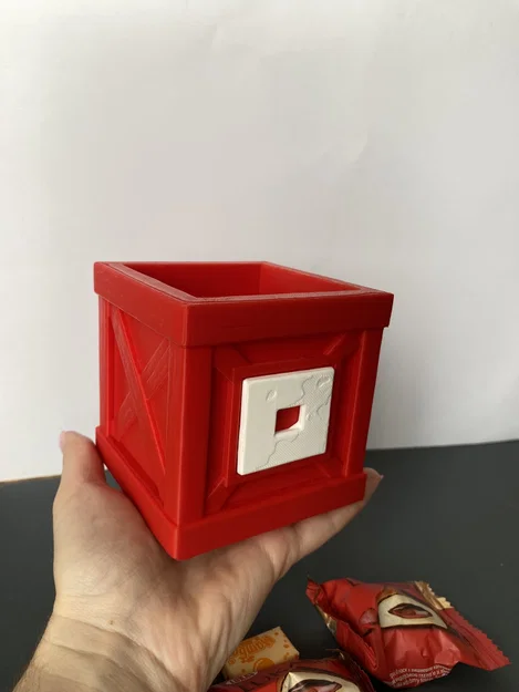 Hộp đựng bút hình thùng gỗ phong cách Roblox in 3D độc đáo - Image 4
