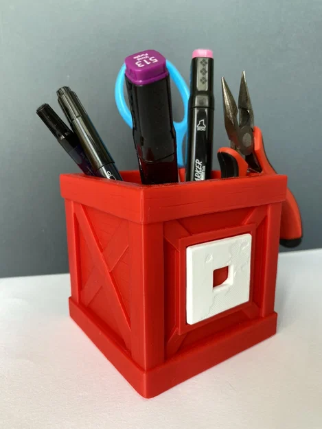 Hộp đựng bút hình thùng gỗ phong cách Roblox in 3D độc đáo - Image 6