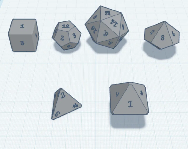 Bộ sưu tập xúc xắc đa diện 3D - D6, D12, D20 cho board game - Image 1
