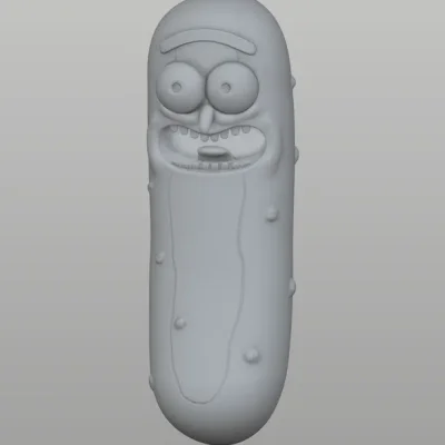 Mô hình 3D Pickle Rick trang trí bàn làm việc cực chất
