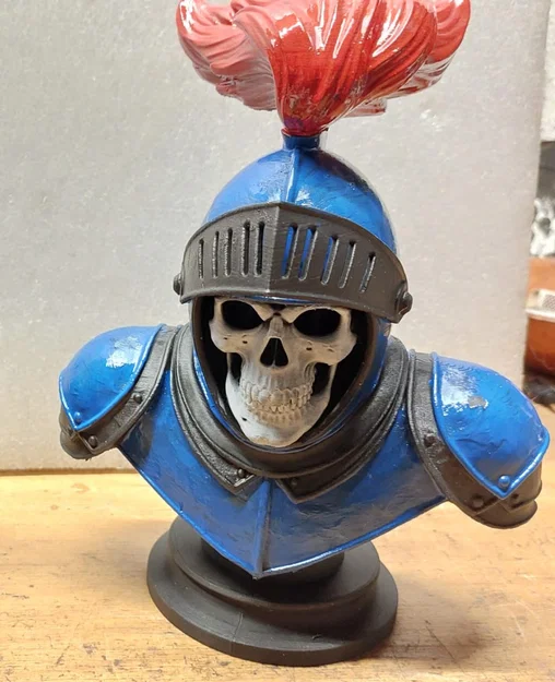 Tượng bán thân Hiệp sĩ Bộ xương - Skeleton Knight (Mô hình 3D) - Image 1