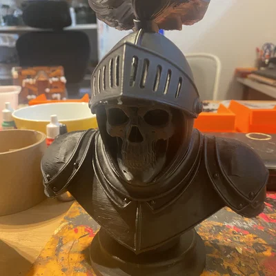 Tượng bán thân Hiệp sĩ Bộ xương - Skeleton Knight (Mô hình 3D)