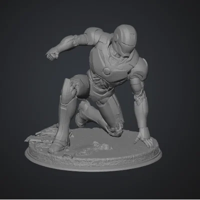 Mô hình 3D Iron Man tư thế siêu anh hùng cực chất