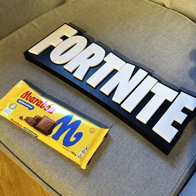 Mô hình bảng hiệu 3D Fortnite, thiết kế dạng tách rời cỡ lớn