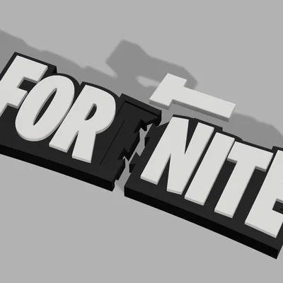 Mô hình bảng hiệu 3D Fortnite, thiết kế dạng tách rời cỡ lớn